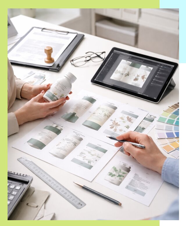 Профессиональная разработка дизайна и текста этикетки продукции в Назрани