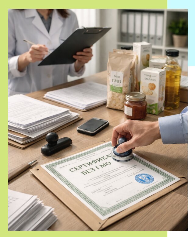 Получение сертификата Без ГМО для продукции в Назрани